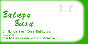 balazs busa business card